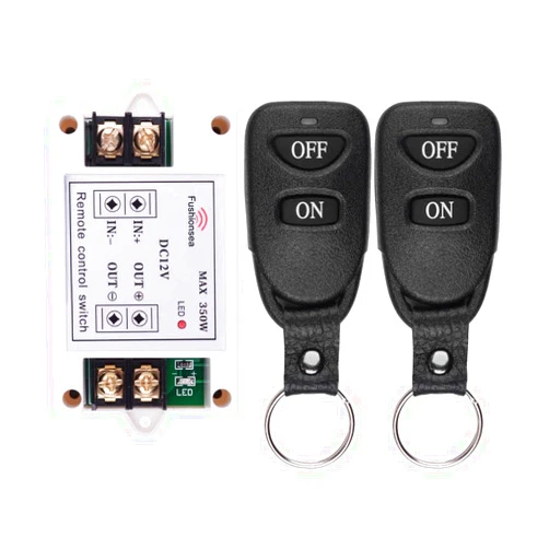 Fushionsea DC 12V 40A Relay, 1CH Universal 433Mhz Remote Control Wireless Latching Function Switch for Industrial & Low Voltage Power Systems