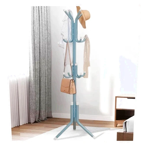 AAMNA Coat Rack Freestanding w/12 Hooks for Clothes Bags Hats Modern Metal Coat Tree Hanger Stand Easy to Assemble Save Space for Entrances Bedrooms Offices Narrow Places