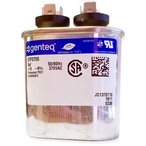 Genteq 5x370 Run Capacitor 5uf 370 Vac