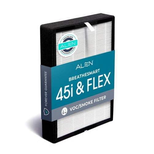 Alen Air Filter FL40-H VOC/Smoke Replacement HEPA Filter for BreatheSmart 45i & Flex Air Purifier-Captures Allergens & Mold + VOCs & Smoke (1 Filter)