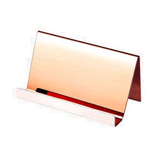 Stebcece High-End Stainless Steel Business Name Card Holder Display Stand Rack Desktop Ta