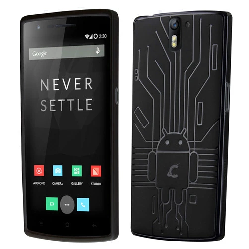 CruzerLite Bugdroid Circuit TPU Case for The OnePlus One - Retail Packaging - Black