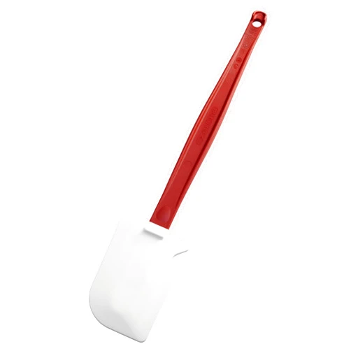 Rubbermaid Commercial Products High Heat Resistant Silicone Heavy Duty Spatula/Food Scraper 13.5-Inch 500 Degrees F Red Handle for Baking/Cooking/Mixing Commercial Dishwasher Safe