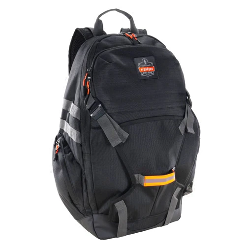 Ergodyne Arsenal 5188 Work Gear Jobsite Backpack with Hard Hat Storage, Padded Shoulder Straps, 39L Capacity,Black, Large