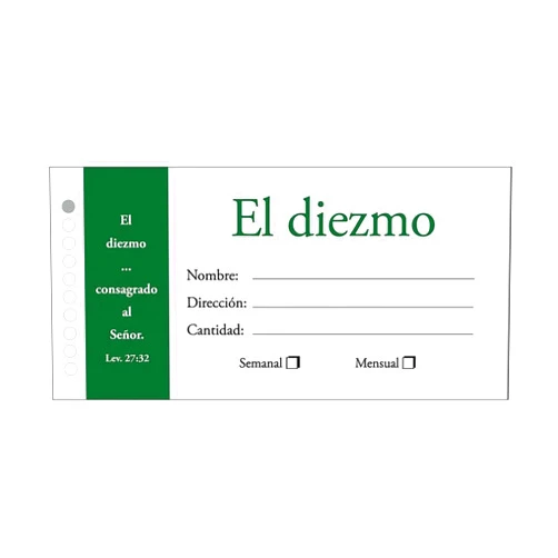 Broadman Church Supplies Spanish Offering Envelope, Tither/El diezmo, 100 Count