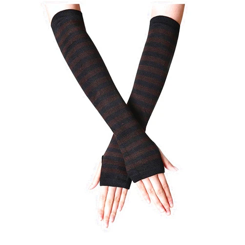 Generic Warmer Gothic Gloves Fingerless Punk Arm Long Gloves Yellow Gloves