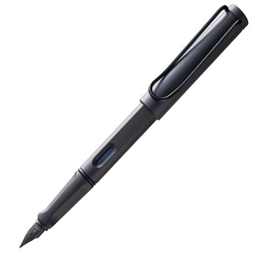 LAMY safari umbra - Fountain Pen with ergonomic grip & polished steel nib in size F - ideal for any Writing & Calligraphy - including LAMY T 10 blue cartridge - Right-Handed