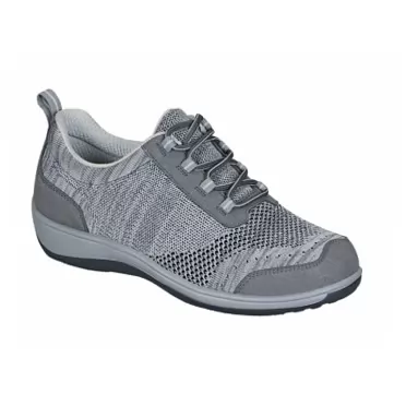Orthofeet, Inc. Orthofeet Proven Plantar Fasciitis, Foot and Heel Pain Relief. Extended Widths. Orthopedic Walking Shoes Diabetic Bunions Women’s Sneakers, Palma 8.5 Wide Grey