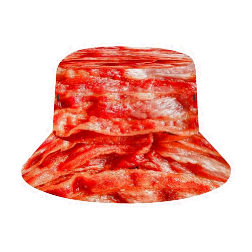 Rasetsuten Food Pattern Sun Hat for Summer Travel Beach Packable Casual Cap for Women Men Unisex