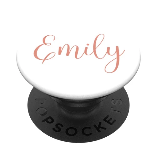 Personalized Custom Names by M.Kokolo Emily Personalized Blush Pink and White Custom Name PopSockets PopGrip: Swappable Grip for Phones & Tablets