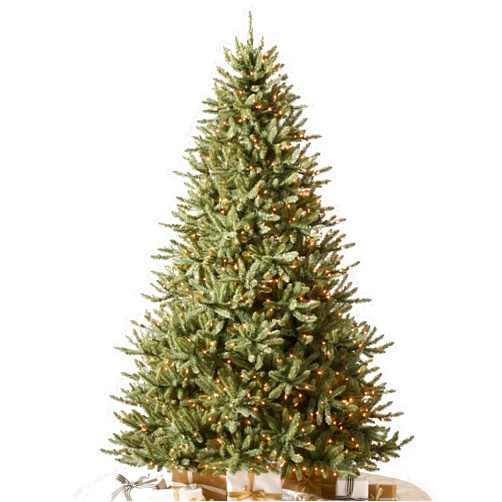 Balsam Hill | 4.5ft Prelit Clear LED String Lights Classic Blue Spruce Artificial Christmas Tree | PVC Needle Foliage | Easy Storage with Storage Bag | Suitable for Indoor Holiday Display