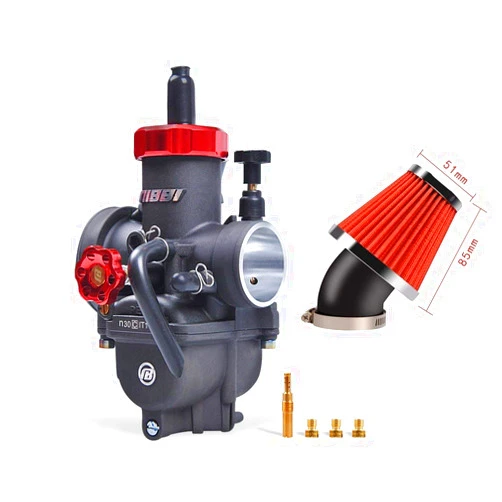 NIBBI Replacement Orginal High Performance Speed Modified Carburetor PE30mm 48mm Air Filter Fit Motorcycle Scooter Atv Dirt bike 180CC-300CC Honda Yamaha Suzuki Kawasaki CG GY6 Engine