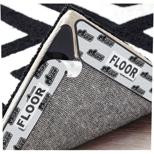 Gorilla Grip 8 Pack Rug Gripper Pads, Keep Area Rugs Corners from Curling and Bunching, Reusable Dual-Sided Flexible Sticky Pad, Grips Floor Underlayment, Hold Carpet in Place on Hardwood Floors