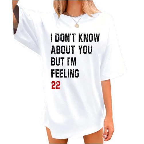 Weiyuqi I Don't Know About You But I'm Feeling 22 Shirt for Women Music Album Tshirt Singer Fan Gift Music Lovers Tees Tops