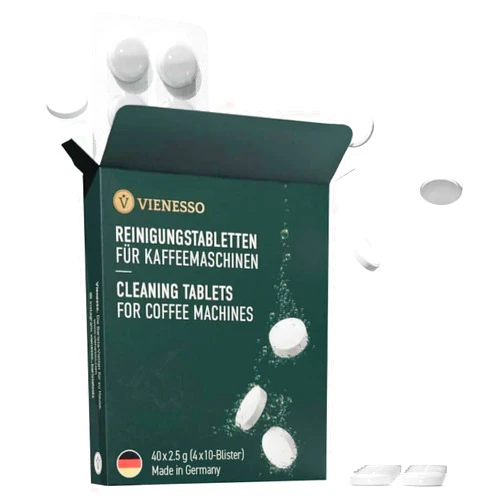 VIENESSO Cleaning tablets for fully automatic coffee machines - Highly effective tablets for all coffee machines e.g. Keurig, Breville, Nespresso I environmentally friendly cleaner