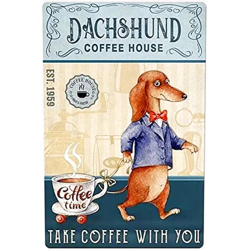 Yelenacca 500 Pieces Jigsaw Puzzle Dachshund Dogshop with You Mural Props Toys School Supplies Wooden Puzzle Family Decorations Unique Birthday Present