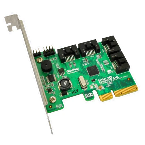 HighPoint RocketRAID 640L Internal 4 SATA Port PCI-Express 2.0 x4 SATA 6Gb/s RAID Controller -Lite Version