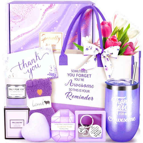 Fortuning's JDS 13PCS Thank You Gifts for Women,Appreciation Spa Thoughtful Unique Office Gift Mothers Day Gifts for Coworker Nurse Friends Boss Teacher Mom Her Appreciation Gift Boxes Holiday Basket