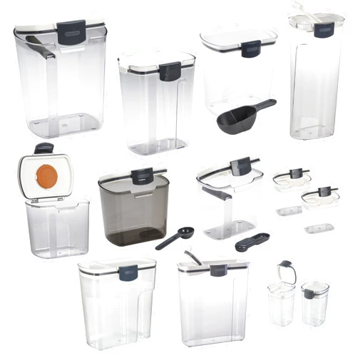 Progressive ProKeeper Baker's Airtight Kitchen Storage Canister Container Set for Flour, Sugar & More, Keeps Ingredients Fresh, with Accessories (Multicolor, 13- Piece)