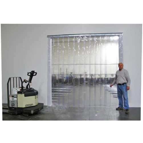 Strivide Strip Door Curtain Kit - Complete PVC Strip Door - Clear Pre Punched Vinyl Strips - Universal Mount Hanger - Plastic Strip Door - NSF USDA Approved