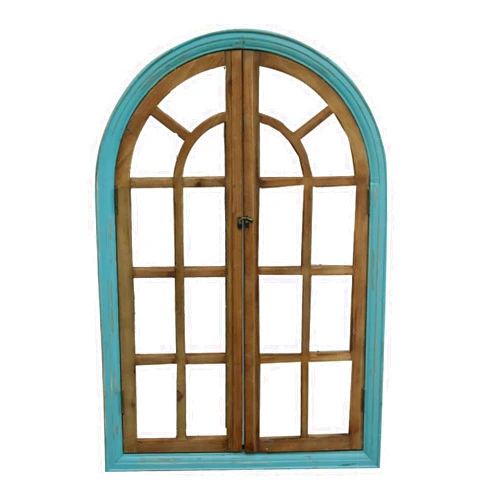 Zklaseot Retro False Window Metope Decorate Simulation Wall Hanging Window for Restaurant A Living Room Garden Wall Decoration