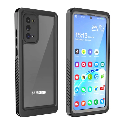 FHZXHY Galaxy Note 20 Waterproof Case Built-in Screen Protector Full-Body Heavy Duty Protection Waterproof Anti-Fall Phone Sealed Shell for Samsung Galaxy Note 20 5g/4g 6.7 inch-Black