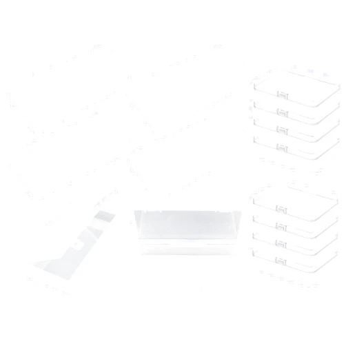 Thintinick Rectangular Clear Plastic Storage Containers Boxes with Hinged Lid Bundle