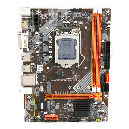 Hopcd Desktop Computer M-ATX Motherboard, DDR3 LGA1155 CPU for Intel B75 Mainboard, RTL8111H Gigabit Network Card, M.2 NVME+NGFF Dual-Mode, SATA3.0/USB3.0/6-Channel Audio Chip
