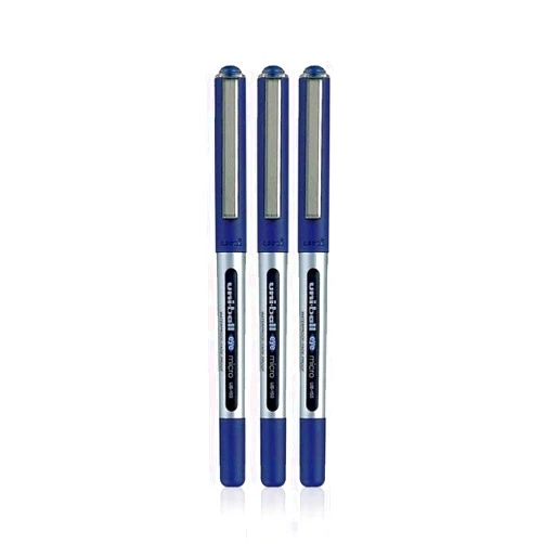 uni-ball Eye Micro UB-150 Fine Rollerball Pen - Blue, Pack of 3