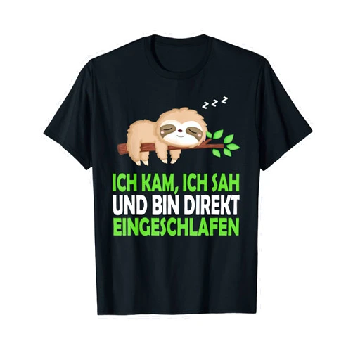 Langschläfer Morgenmuffel Nachteule Geschenkidee Sloth Nightdress Sleep Shirt Pyjamas Gift T-Shirt
