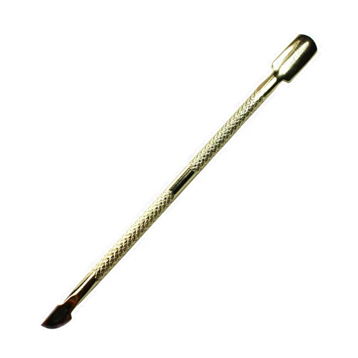 Sawtooth Brands Cuticle Pusher and Cutter - Salon Grade Stainless Steel Cuticle Remover and Cutter - Durable Manicure and Pedicure Tool – Gel Nail Remover and Nail Cleaner - for Fingernails and Toenails (Gold)