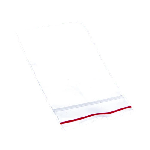 Minigrip Red Line MGRL2P0203 Polyethylene (LDPE/LLDPE Blend) Clear Reclosable Bag, 3