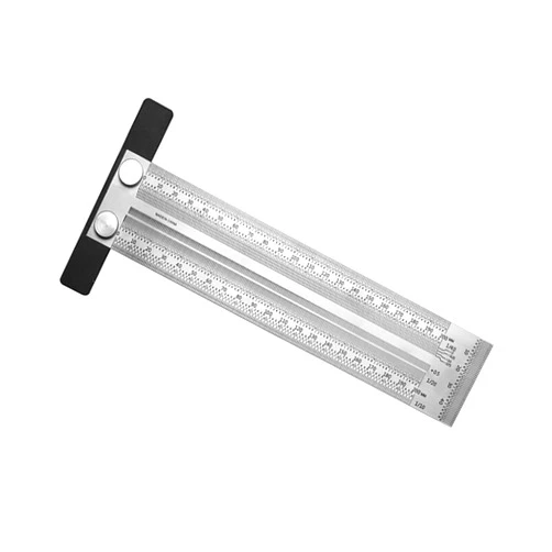 OSALADI 1pc Stainless Steel Ruler Scribing Tool for Carpenters Ruler Marking Gauge 200mm Length Woodworking Try Square Dividing Rule