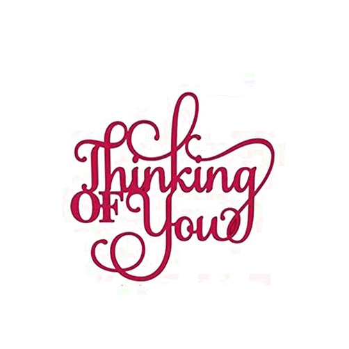 DIY Scrapbooking Artist Thinking of You Words Cutting Dies,DIY Scrapbooking Artist Metal Cutting Dies for DIY Scrapbooking Embossing Paper Cards Making Decorative Crafts Supplies New 2019
