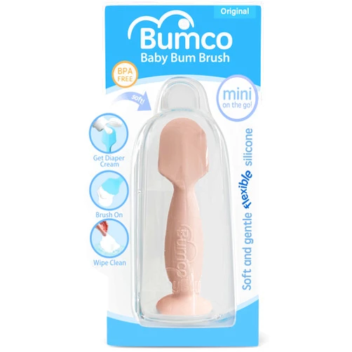 Bumco Diaper Cream Spatula (Mini) - BPA-free Butt Paste Diaper Cream Applicator, Soft & Flexible Diaper Rash Cream Applicator, Butt Spatula Baby, Mom-Invented Diaper Bag Essentials (Dusty Pink)