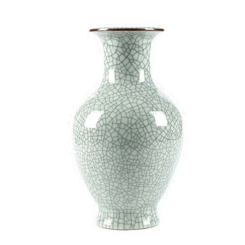 LANLONG Chinese Ceramic Art Handmade Antique ice Crack Glaze vases Big China Porcelain Flower Bottle Vase