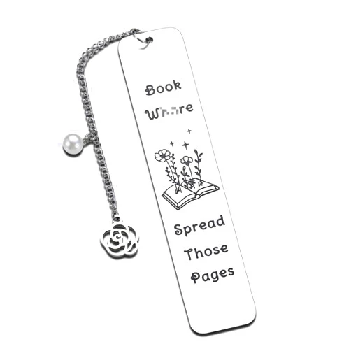 GGOJAGST Gift for Women, Bookmark for Book Lover Bookish Bookworm Nerd, Book Markers for Women Her Girl, Spicy Reader Book Club Christmas Stocking Stuffer Birthday Day Gift, Funny Bookmark with Chain