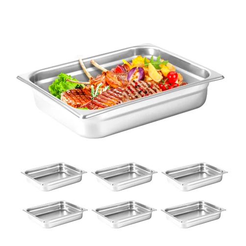HOCCOT Half Size Hotel Pan 6 Packs, 2.6