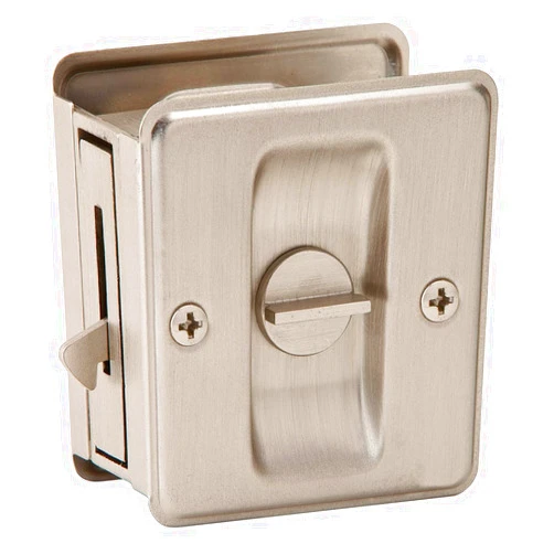 Schlage Ives by Schlage 991B619 Sliding Door Lock, Satin Nickel