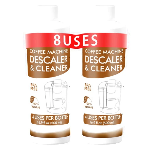 New England Stories 8 Uses Descaling Solution Compatible with Keurig, Nespresso, Breville, Delonghi, Jura, Ninja - 33.8oz Coffee Machine Descaler, Espresso Coffee Maker Cleaner, Coffee Pot Limescale Remover