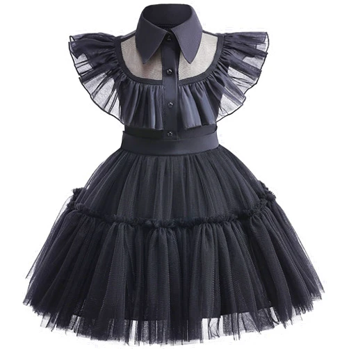 PURFEEL Toddler Baby Girls Dress up for Wednesday Kids Party Dress for Addam 1-2T