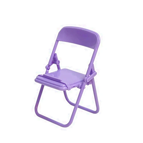 Generic Folding Chair Cell Phone Stand Desktop Foldable 4PCS Candy Color Mini Mobile Phone Holder Folding Chair Cradle for Desk Phone Desk Tablet Phone Multi Functions Convenient Phone Stand, WB0003