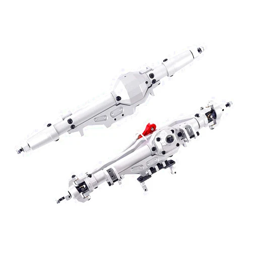 RZXYL Aluminum Front and Rear Axle for 1/10 Axial Wraith 90018 90048 90053 90018 90020 90045 90056 RR10 RC Model Crawler Car (Silver)