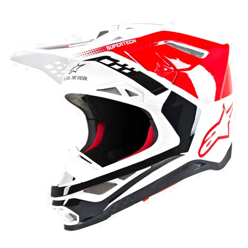 Alpinestars Unisex-Adult S.Tech S-M8 Triple Helmet Red/White Lg (Multi, one_size) - 8301319-3182-L
