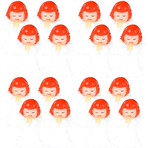 jojofuny Praying Angel Statues, 16Pcs Angels Figurines Ornament, Birthday Cake Decor Desktop Ornaments (Angel Girl)