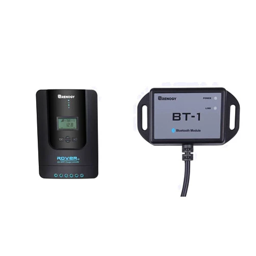 Renogy Rover 30A 12V/24V Auto DC Input MPPT Solar Charge Controller Parameter Adjustable LCD Display Solar Panel Regulator Rover 30A & Bluetooth Module RJ12 Communication Port Charge Controllers