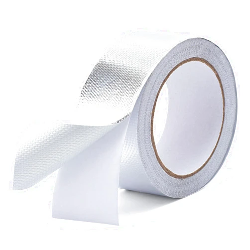AggSound 3.9mil Glass Fiber Cloth Aluminum Foil Tape 1.88inch x 65FT (21.6Yard),Professional Insulation High Temperature Duct Tape, Withstand 80°C to 100°C, Reinforced, for HVAC, Repair, Pipe Sealing