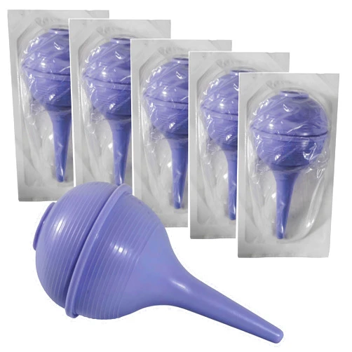Vakly Sterile Rubber Ear Suction Ulcer Bulb - Ear and Nasal Sucker Ball for Washing Cleaning and Wax Removal – Easy Squeeze for Baby and Adults (Sterile 2oz, 5)