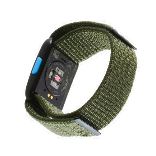 YIN SONG Sport Mesh Nylon Armband Compatible with Wahoo Fitness TICK FIT Heart Rate Sensor Replacement Strap - Army Green, X-Large