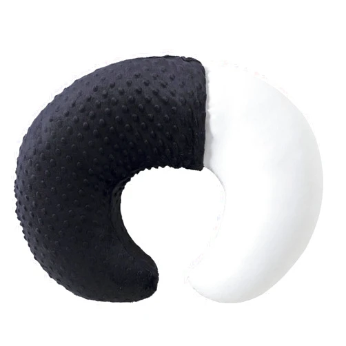 QUENESS BABY Baby Nursing Pillow and Body Positioner with Premium Slipcover for Breastfeeding for Baby Boys and Girls, Feeding Pillow with Breathable Comfortable Pillowcase (Black)